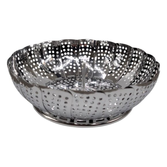 Sayfine Foldable Vegetable Steamer Basket Stainless Steel Expandable 10.5" - Picture 2 of 14